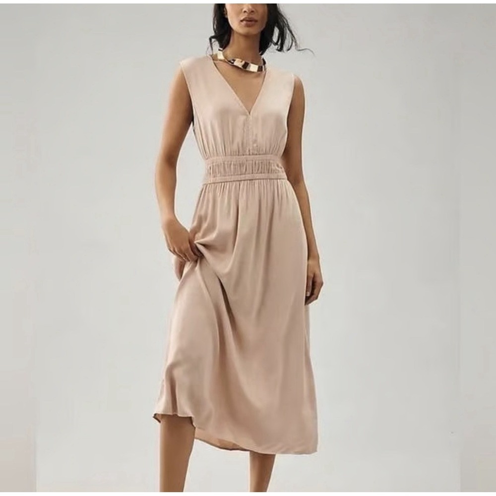 Cloth & Stone Sleeveless Women's Size M Deep-V Midi Dress